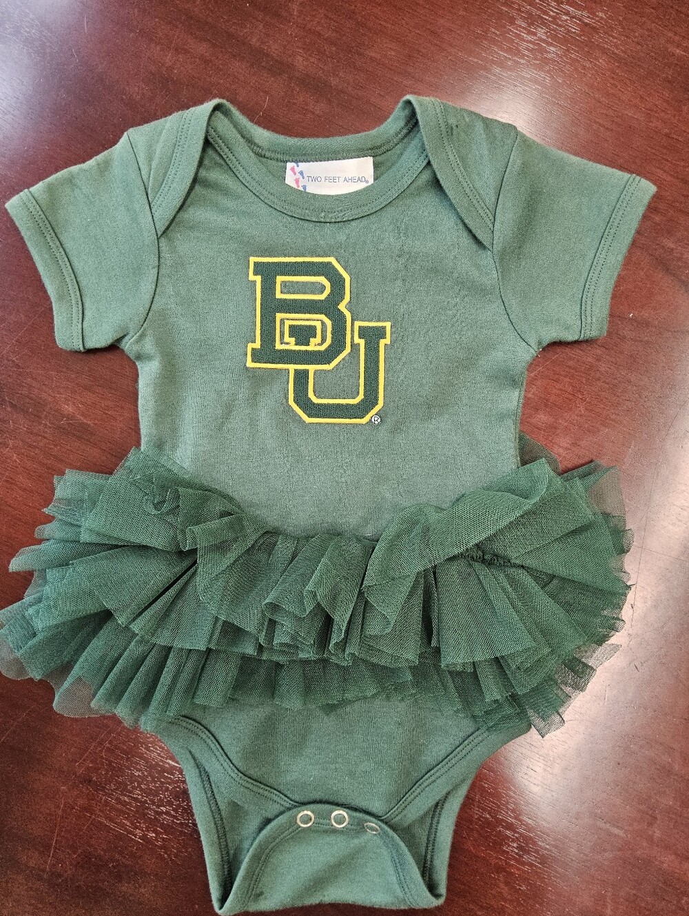 Baylor University Green Tutu Bodysuit By Two Feet Ahead NWT